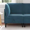 vidaXL Sofa z shranjevanjem Modra Žamet