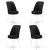 HANAH HOME Set 4 stolice Dexa Black White