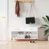 Klupa za cipele bijela 102 x 35 x 55 cm od konstruiranog drva