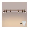 Brilagi - LED spot svetiljka CRESTO 6xGU10/10W/230V braon