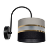 Zidna lampa CORAL 1xE27/60W/230V crna/siva
