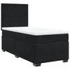Vidaxl Box spring postelja z vzmetnico črna 90x200 cm žamet