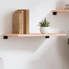 Zidna polica 60 x 30 x 2 cm od neobrađene masivne hrastovine