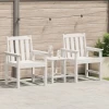 Vrtna blagovaonska stolica 2 pcs Bijelo 65,5 x 59 x 88 cm HDPE