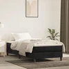 Madrac s džepičastim oprugama srednje tvrdoće crni 80 x 210 x 20 cm baršunasti