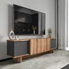 HANAH HOME TV polica Diana Anthracite Walnut