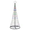 LED božićno drvce s 230 LED svjetlima Šareni 184.5 cm Metal