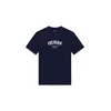 GUESS Majica COUNTRY CLUB temno modra / bela