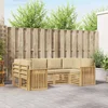 Set vanjskih sofa 6 pcs Bijela i bež 245 x 128,5 x 73 cm