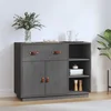 Komoda siva 98,5x40x75 cm od masivne borovine