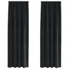 Zavjese za zamračivanje 2 pcs Crna 140 x 245 cm Baršun