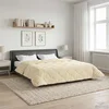 Vidaxl Poletna odeja krema 220 x 240 cm Mikrofibra in Teddy flis