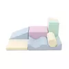 Blazin za plezanje, mehka igrala za otroke, poligon – 7 delni set, pastel