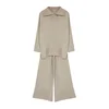Trendyol Curve Beige Knitwear Plus Size Bottom-Top Set