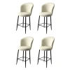 Hanah Home Set barskih stolica Alte, 4 komada, Krem-crni