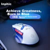 Inphic Bežični miš, 2.4GHz, Bluetooth, Belo-plavi