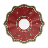 Villeroy & Boch Božični krožnik za skodelico kave ali čaja TOY'S DELIGHT, rdeč