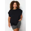 Trendyol Curve Black Crew Neck Basic Knitted Blouse