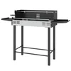 Homestar Žar na oglje z nastavljivo rešetko rotisserie 118x32x90 cm črno-srebrna
