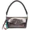 Desigual Ženska torba čez telo Half Logo Trokel temno srebrna 25WAXPAQ9225