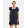 Bombažna obleka Pepe Jeans DAFNE mornarsko modra barva, PL953709