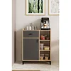 Hanah Home višenamenski ormarić Pidas, 80 cm, hrast Sonoma / antracit