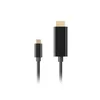 Lanberg LANBERG USB-C na HDMI kabel 1m, 4K 60Hz, črn, zlato prevlečeni kontakti, podpora za 2160p in 1080p, 18 Gbit/s