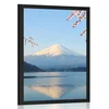 Plakat pogled z jezera na Fuji - 30x45 white