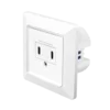 shumee 230V električna vtičnica 2x USB-C vgradna PD 25W hitro polnjenje LogiLink bela