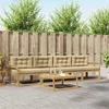 vidaXL vidaXL Zunanja garnitura za sedenje z blazino 4 pcs Bela in bež, (5000280708)