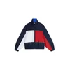 Tommy Jeans Prehodna jakna mornarska / rdeča / bela