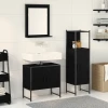 Set namještaja za kupaonicu Zidne 3 pcs Crna Konstruirano drvo