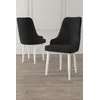 HANAH HOME Set 6 stolica Trex Black White