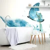 Tapeta peresce z metuljem v modri izvedbi - 539x363