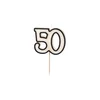 Svečka za torto številka 50 črno-bela