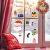 WallXpert novogodišnja nalepnica za prozor i zid 309029, natpis Merry Christmas, Deda Mraz, zvona, medenjak i čarape, 30 x 50 cm
