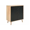 Omarica Berwyn 586 (Svetel les + Črna) Svetel les, Črna, 84x76x40cm, MDF plošča