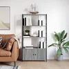 Polica Sivi hrast sonoma 80 x 30 x 155,5 cm Konstruirano drvo