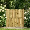 vidaXL Vrtna vrata 100 x 125 cm Trdna borovina Zelena