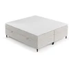 Svetlo siva boxspring postelja s prostorom za shranjevanje 140x200 cm Araya – Maison de Reve