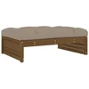 Vidaxl Vrtni stolček za noge medeno rjav 120x80 cm trdna borovina