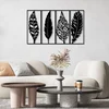 Opviq Zidna dekoracija Safderun, 100x60 cm, 1.2mm, Crna