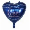 Folija balon Love, temno moder, 56x53 cm