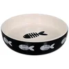 Magic cat MIŠKA MAGIC CAT keramická potisk ryba černá 13 cm 0.26 l