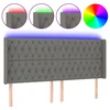 LED uzglavlje tamnosivo 183 x 16 x 118/128 cm od tkanine
