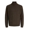 JACK & JONES Pulover JPRBLUCALLUM temno rjava