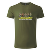 Suvenir Muška majica Potomak ratnika, Štampa na prednjoj strani, Maslinasta