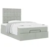 Okvir kreveta s madracima svijetlosivi 120x200cm baršunasti