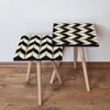 Hanah Home 2SHP130 Pomoćni stočić, 2 komada, Crno-beli