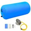 Gimnastički valjak na napuhavanje s crpkom 120x75 cm PVC plavi